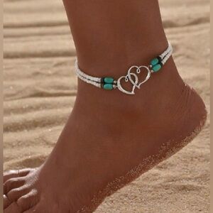 Summer hearts anklet